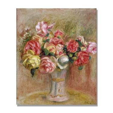 Imagem de Arte floral vintage natureza morta, pintura botânica clássica, decoração de casa quente para sala de estar e sala de jantar. B38. Tela somente 60 x 72 cm - 23,6 x 28,3 pol