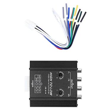 Imagem de Cryfokt Conversor de Impedância de áudio Automotivo de Alto a Baixo Com Rápida Dissipação de Calor para Conexão de Amplificador para Entusiastas de Veículos 12V 4 Canais de Plástico Preto