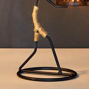 Imagem de Generic Candelabro Artístico de Corda de Cânhamo Em Forma única de Ferro Forjado para Decoração de Bar e Mesa de Sala de Jantar (Tipo H)