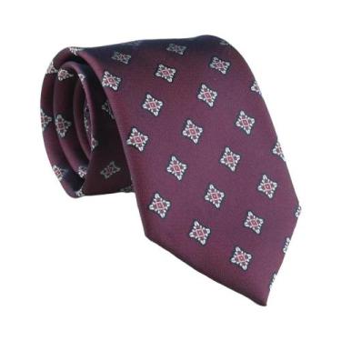 Imagem de Gravata Jacquard Masculina De 8cm Com Estampa Animal Paisley Geométric