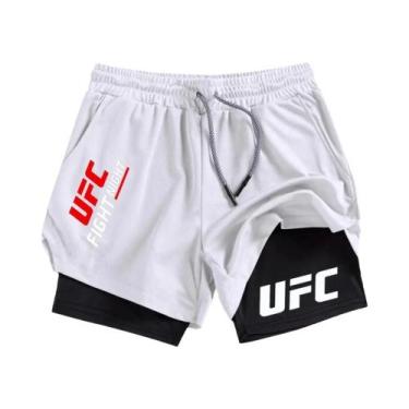 Imagem de Shorts Esportivos Masculinos 2 Em 1 De Secagem Rápida Para Academia E 