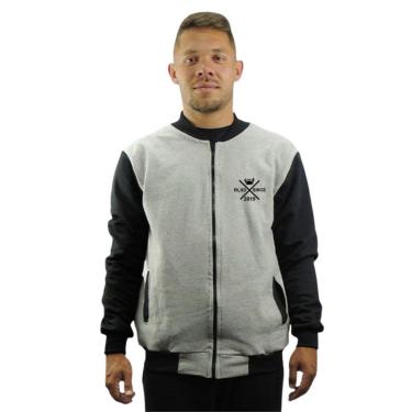 Imagem de Jaqueta De Moletom College Com Ziper Sem Capuz Masculina-Masculino