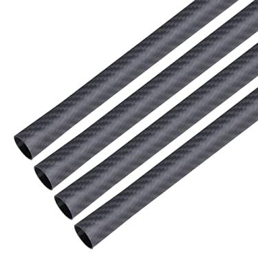 Imagem de ARRIS Tubos De Fibra Carbono 12 Mm X 10 E 330 Mm, Comprimento, Superfície Fosca, Rolo 3K Envolto, Hastes Oca 100% Pura Para Quadricóptero Multicóptero, Preto (4 Peças)
