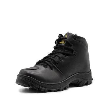 Imagem de Bota Coturno Couro Masculino Motoqueiro Adventure Tratorada Cadarço Pa
