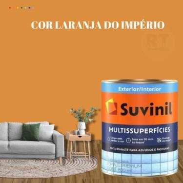 Imagem de Tinta Epóxi Base Água Suvinil Multissuperfícies Antimofo  Cor Laranja/