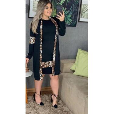 Imagem de Conjunto Cardigan + Vestido Moda Evangélica Feminina - Miss Flower, Pr