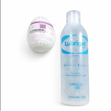 Imagem de Kit Sex Shop Gel Lubrificante Íntimo 250g + Masturbador Masculino Egg – Prazer, Conforto e Sensação Intensificada