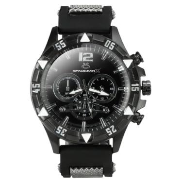 Imagem de Relógio Masculino Analógico Preto Silicone + Corrente Grumet e Pulseira Aço Inox Presente Completo