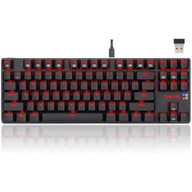 Imagem de Teclado Mecânico Gamer Redragon Mahoraga Preto RGB Switch Vermelho K590-RE