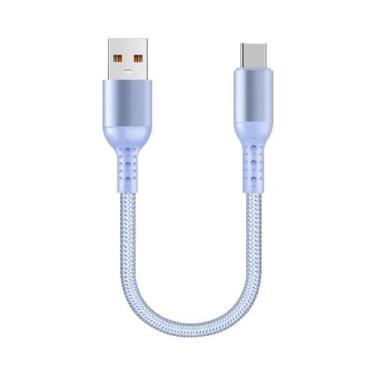Imagem de Cabo USB a Para USB C Curto De Ângulo Reto De 90 Graus, Carregamento R