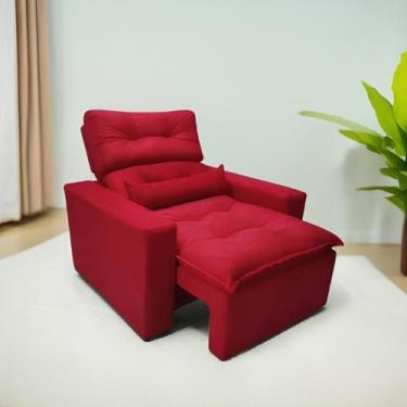 Imagem de Poltrona do Papai Retrátil e Reclinável em Tecido Suede  - Veneza Esto