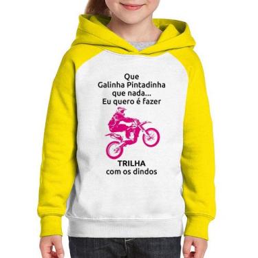 Imagem de Moletom Infantil Trilha com os dindos (moto rosa) - Foca na Moda, Bran