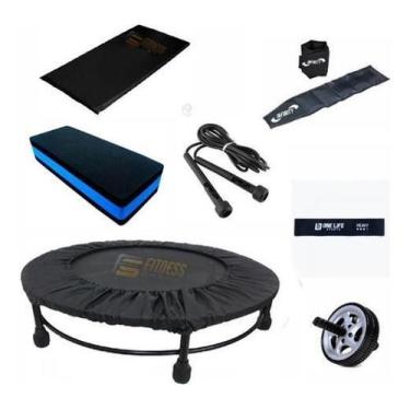 Imagem de Kit Aeróbico Jump+Colchonete +Corda + Caneleira + Step+ Capa - Infinit