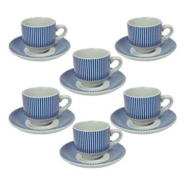 Imagem de Jogo Xicaras Cafe Expresso De Porcelana 90 Ml Acqua - hauskraft