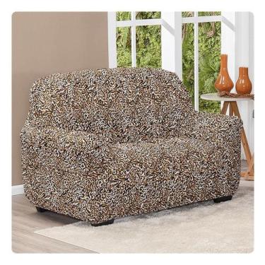 Imagem de Capa Avulsa Para Sofá Elasticada 2 Lugares Estampada - Shop CasaNobre,