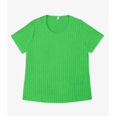 Imagem de Blusa Malha Delicate Plus Infinita Cor Verde-Feminino