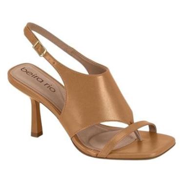 Imagem de Sandalia Feminina Beira Rio Conforto Salto Alto Fino Festa Ref: 8490.318-Feminino