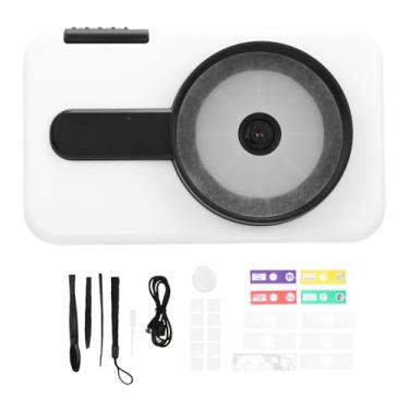Imagem de Acouto Microscópio Com Câmera 1000X, Kit de Ciência Portátil Com Zoom Portátil de Alta Definição e Função de Foto e Vídeo Com Tela de 2 Polegadas (Branco)