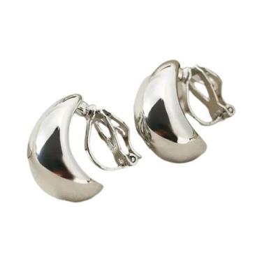 Imagem de Brincos De Clip Em Forma De Gota De Água De Luxo Para Mulheres, Moda E