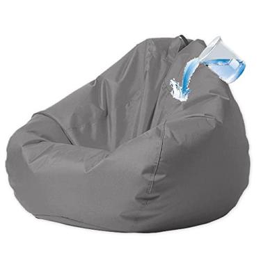 Imagem de Capa de pufe impermeável para áreas externas sem enchimento, jardim, praia, piscina, pufe flutuante, cadeira oxford, crianças e adultos(Gray,2XL-D100cm-cover)