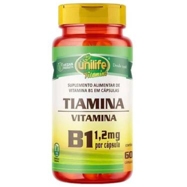 Imagem de Vitamina B1 Tiamina Vegana 60 Cápsulas De 500Mg - Unilife