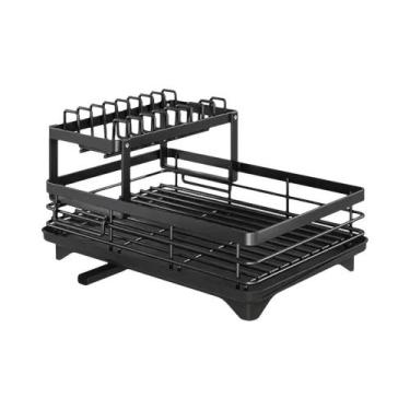 Imagem de Escorredor De Louça Ajustável De 2 Níveis, Organizador De Utensílios D