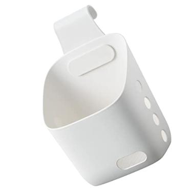 Imagem de Zerodis Cesto de Armazenamento Suspenso Com Gancho de Direção Dupla Caddies de Chuveiro Design de Drenagem Ventilada Empilhável de Plástico Com Placa Removível para Banheiro Cozinha Dormitório