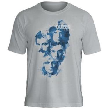 Imagem de Camiseta de Banda Queen em Algodão Manga Curta Gola Redonda-Unissex