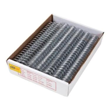 Imagem de Wire-o para Encadernação 2x1 A4 Prata 3/4 para 140 fls 50un - Cassmar 