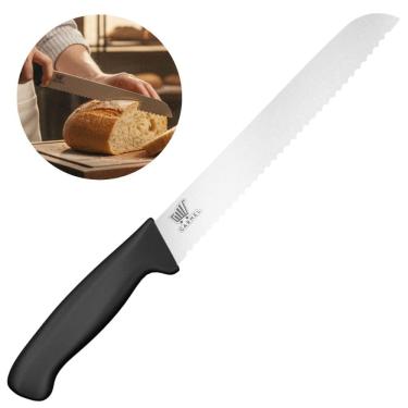 Imagem de Faca Para Pão Serrilhada Profissional 210mm Agilis Carmel Imports