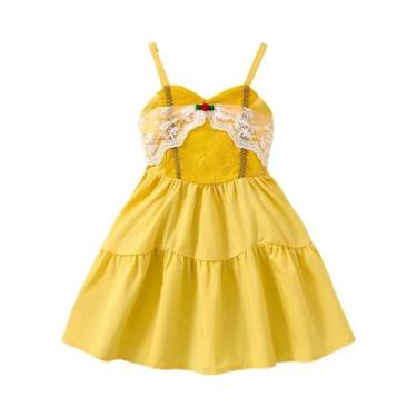 Imagem de Vestidos De Moda Para Meninas De 2 a 10 Anos, Vestidos Casuais Brancos