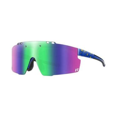 Imagem de Óculos De Sol Unissex UV400 Para Ciclismo, Armação Grande, 5 Cores, Óc