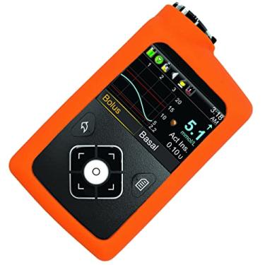 Imagem de usastar-SNK Capa de silicone macio premium para bomba de insulina mínima Medtronic 630G/640G/670G/770G/780G (todos os modelos) (laranja)