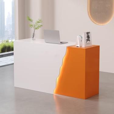 Imagem de Mesa de recepção, mesa de recepção, mesa de recepção com balcão, mesa de recepção moderna, mesa de recepção pequena, recepção, balcão de recepção, mesa de recepção em pé, balcão de salão, recepção