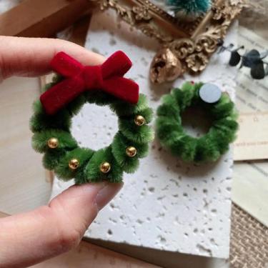 Imagem de Imãs De Geladeira Em Forma De Guirlanda De Natal Kawaii, Magnéticos De