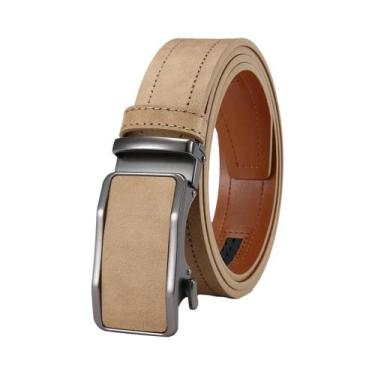 Imagem de Cinto De Negócios Masculino Em Couro PU Preto Com Fivela Automática, C