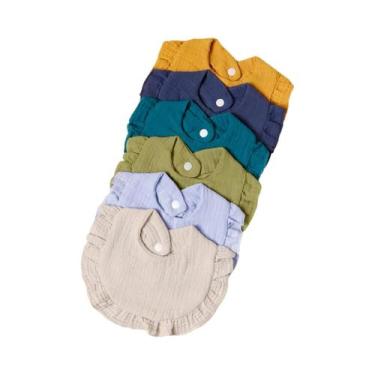 Imagem de Babadores De Algodão Gaze Para Bebês, 6 Peças, Macios E Confortáveis, 