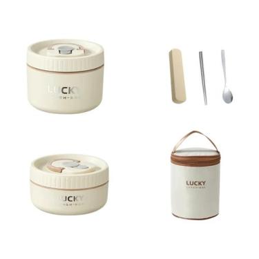 Imagem de Lancheira Infantil Térmica De Aço Inoxidável À Prova De Vazamentos Par