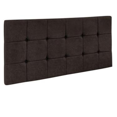 Imagem de Cabeceira Painel Sleep para Cama Box Casal 1,60 m Suede Chocolate 1401