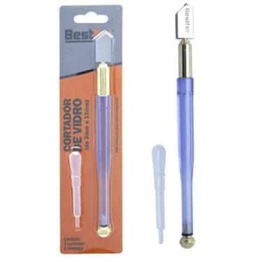 Imagem de Cortador De Vidro Caneta Riscador 3 A 12mm Com Reservatório Bestfer