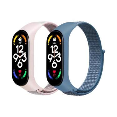 Imagem de Correias De Substituição De Nylon Ajustáveis para Xiaomi Mi Band 7 6 5