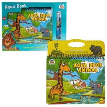 Imagem de Livro Infantil Aqua Book Para Pintar Com Água - Braskit, Animal