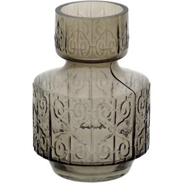 Imagem de Vaso  Vidro Cinza 21x16x16Cm Gs