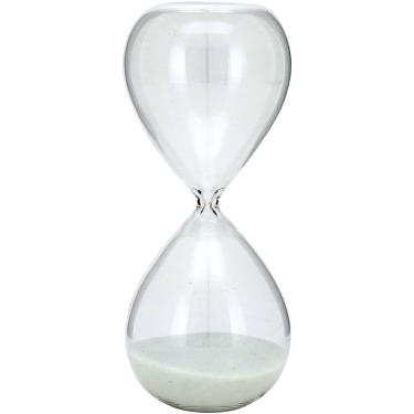 Imagem de Ampulheta Areia Branca Vidro Transparente 20X8X8Cm