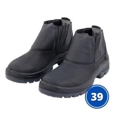 Imagem de Botina de Segurança Preta Nº39 com Bico Plástico Marluvas