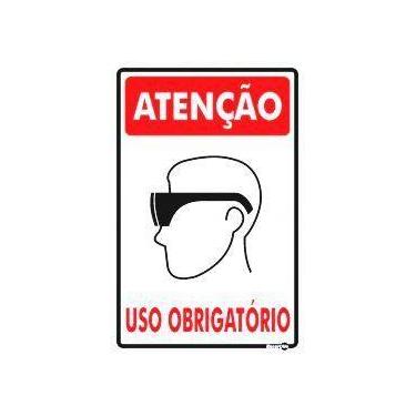 Imagem de Placa Uso Obrigatório De Óculos 20 x 30 PS81 - EncartAle