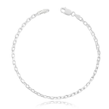 Imagem de Pulseira tipo Cadeado de 2,7mm em Prata 925 com Fecho Garra - Tropical