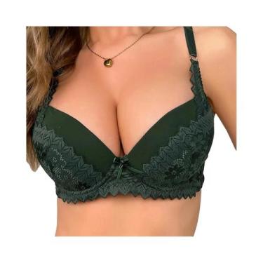Imagem de Sutiãs Florais Sexy Femininos Com Arame, Lingerie Branca, Roxa, Verde,