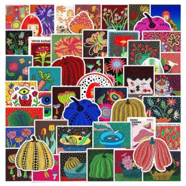 Imagem de Adesivos Yayosi Kusamas Pumpkins 50 unidades de vinil impermeável - yi