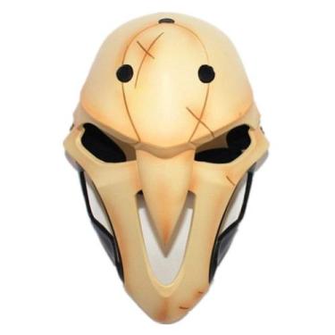 Imagem de Máscara de cosplay de Halloween Overwatch Creepy Headgear para adultos